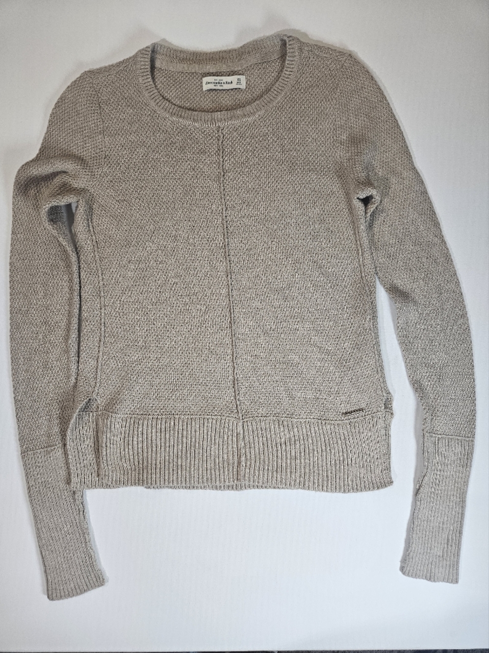 Abercrombie &‎ Fitch Sweater Womens Size XS Beige Heathered Coastal Minimalist